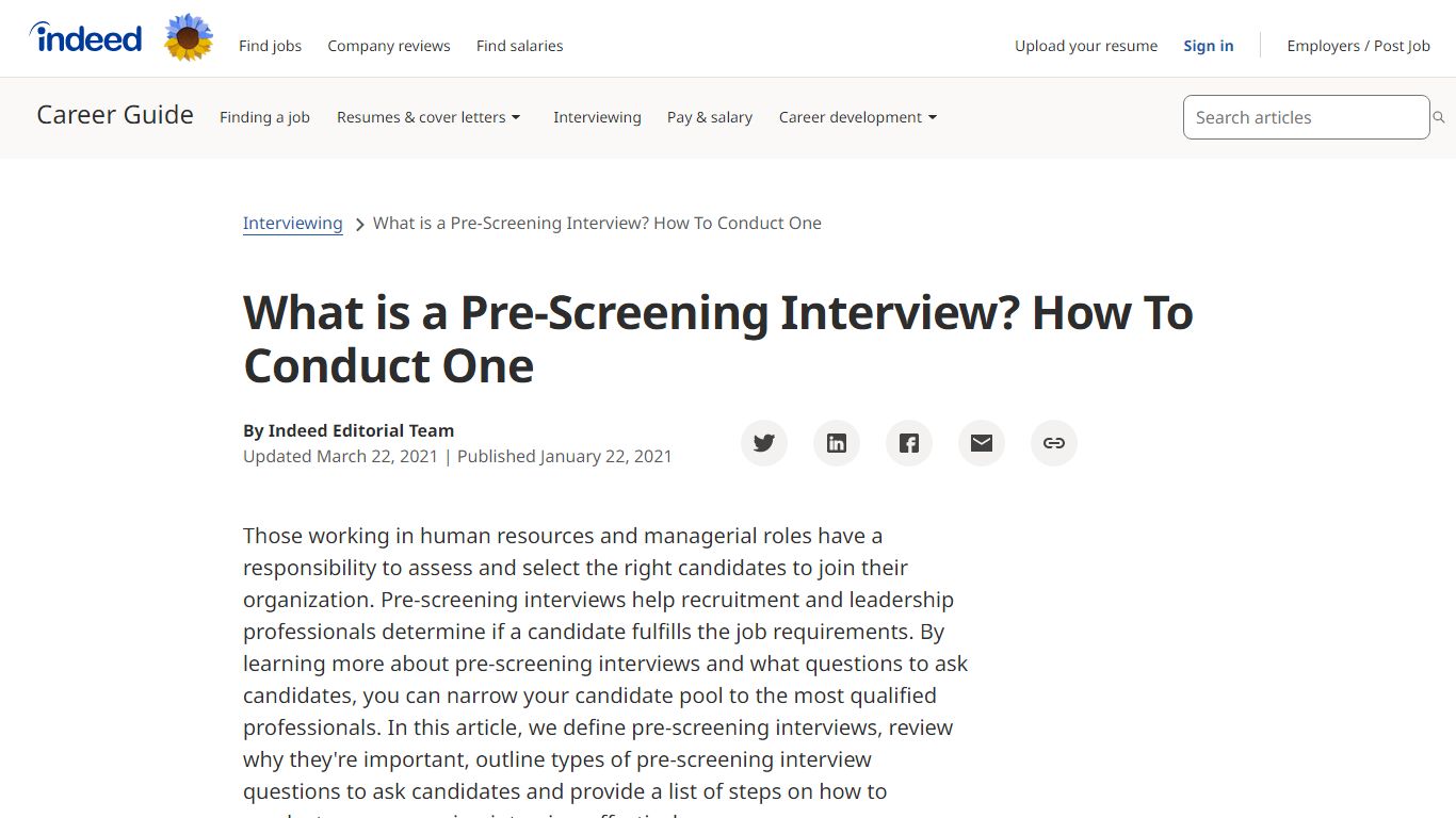 What is a Pre-Screening Interview? How To Conduct One