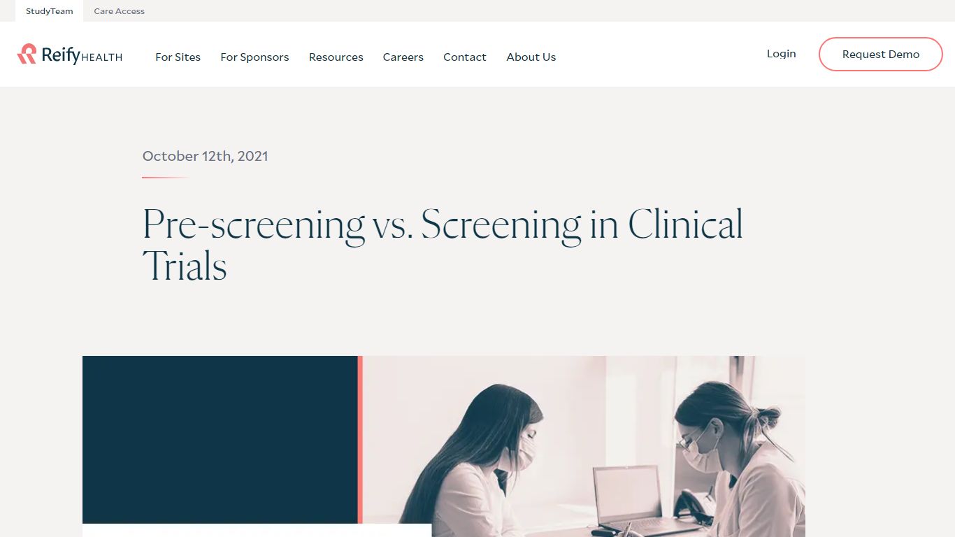 Pre-screening vs. Screening in Clinical Trials - Reify Health
